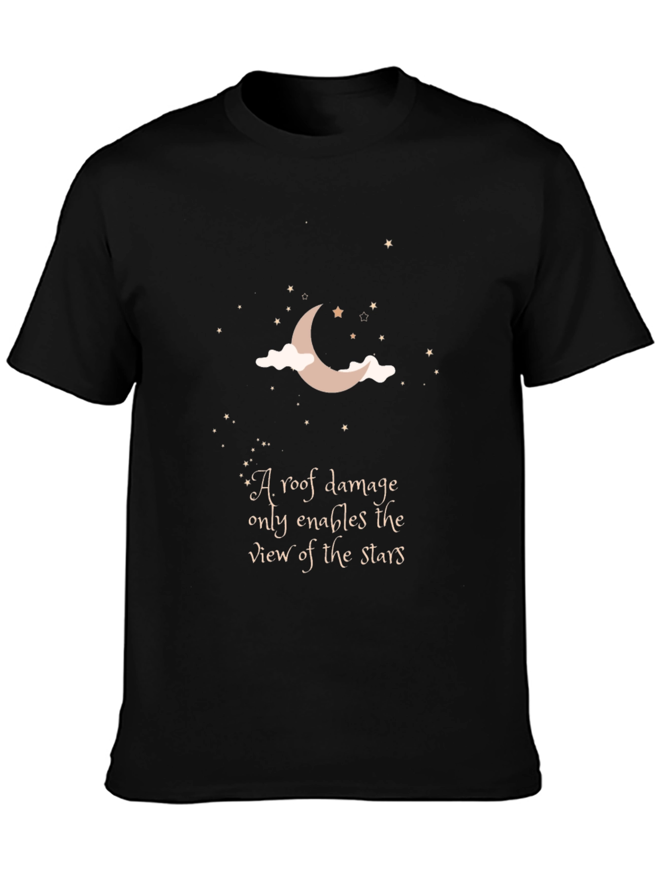 Moon & Stars T-Shirt: Inspiring Quote Graphic Tee