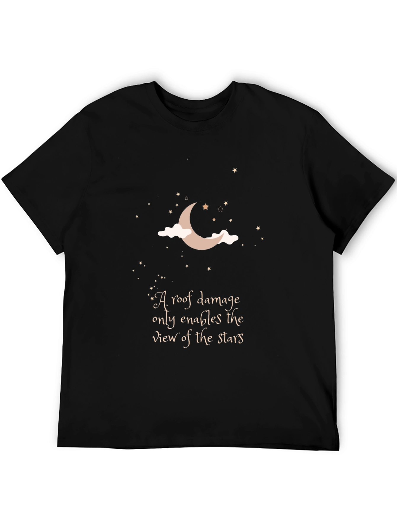 Moon & Stars T-Shirt: Inspiring Quote Graphic Tee