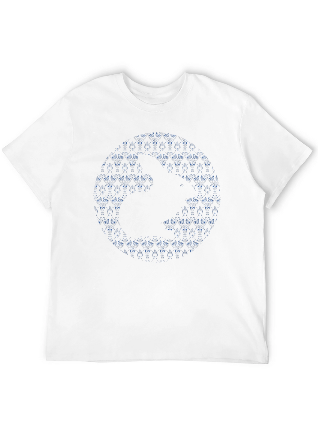 Abstract Geometric Print Black T-Shirt