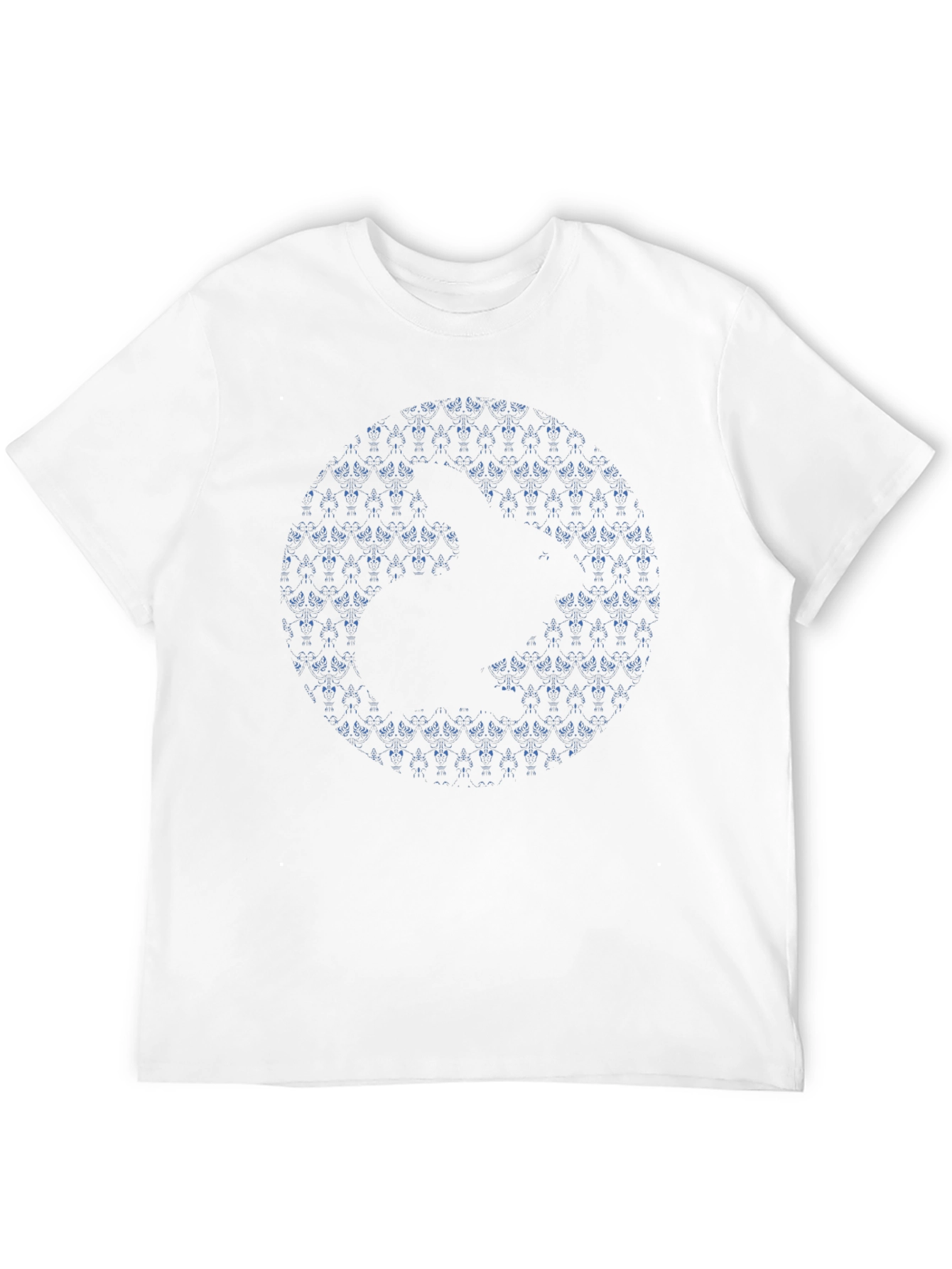 Abstract Geometric Print Black T-Shirt