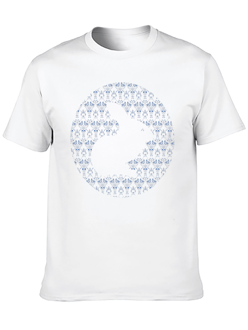 Abstract Geometric Print Black T-Shirt