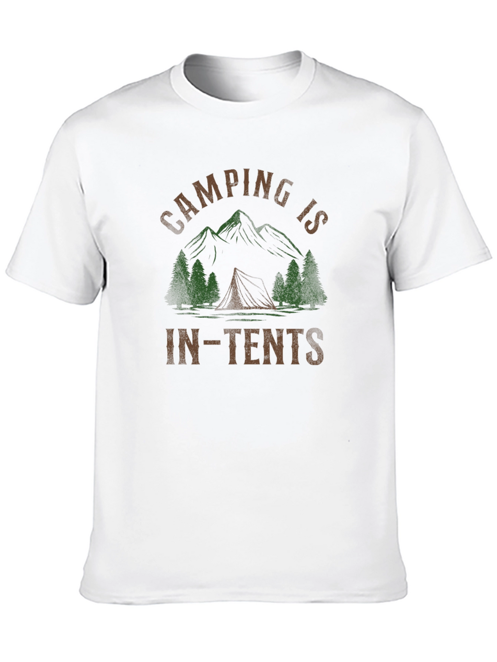 Camping Is In-Tents Black T-Shirt