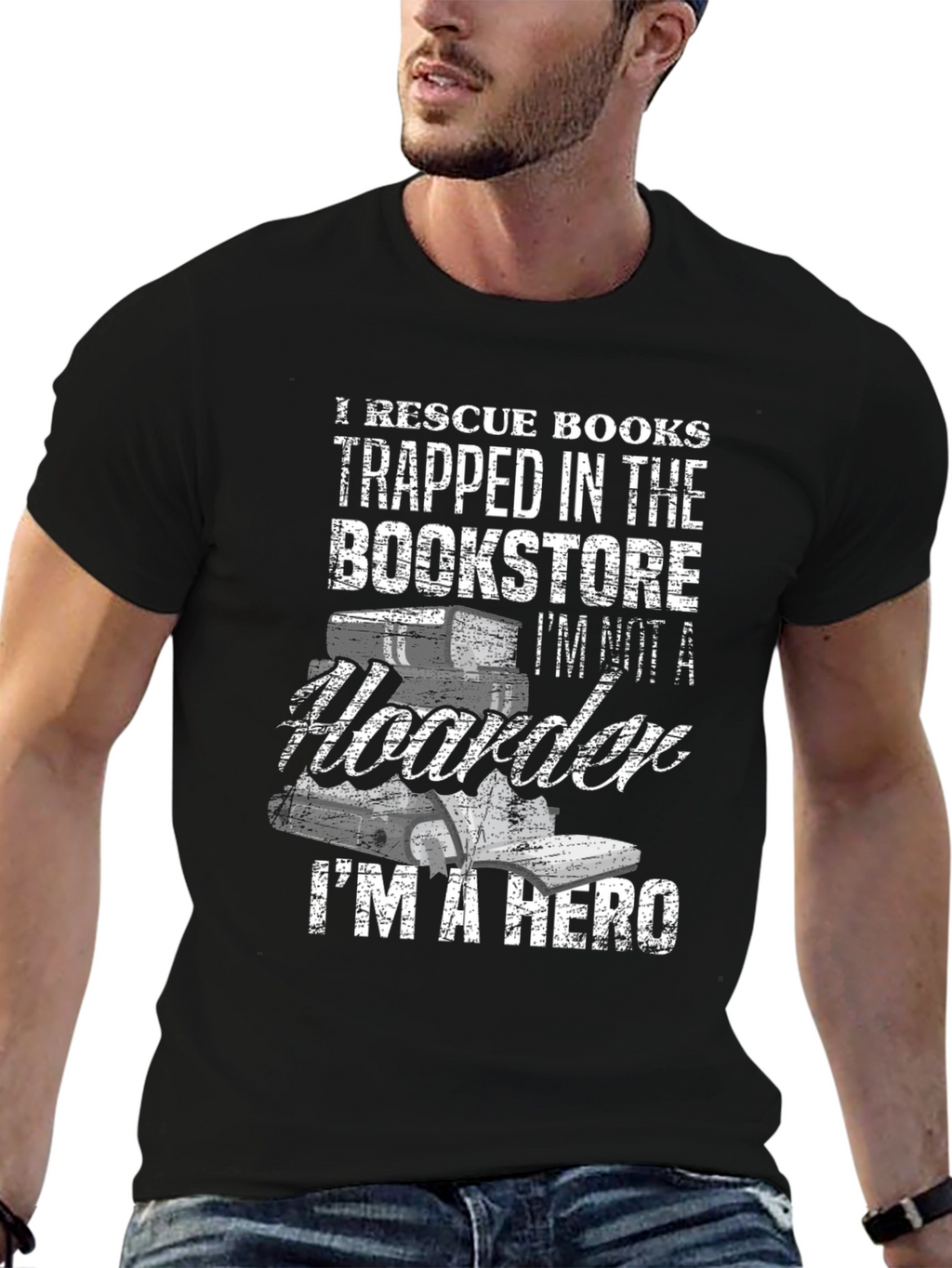 Book Rescue Hero T-Shirt - Book Lover Tee