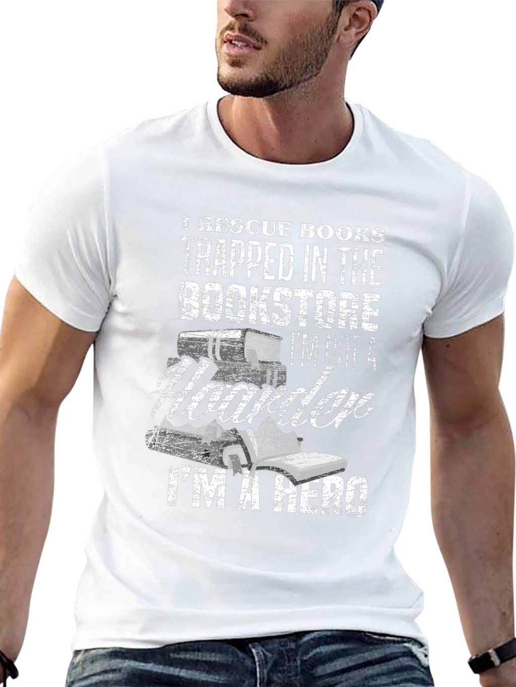 Book Rescue Hero T-Shirt - Book Lover Tee