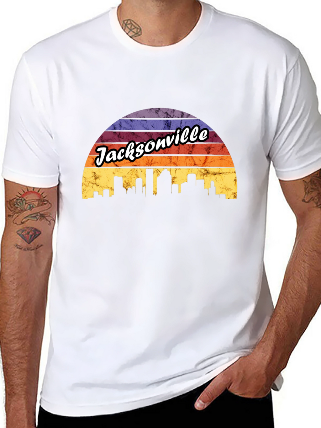 Jacksonville Retro Skyline Graphic T-Shirt