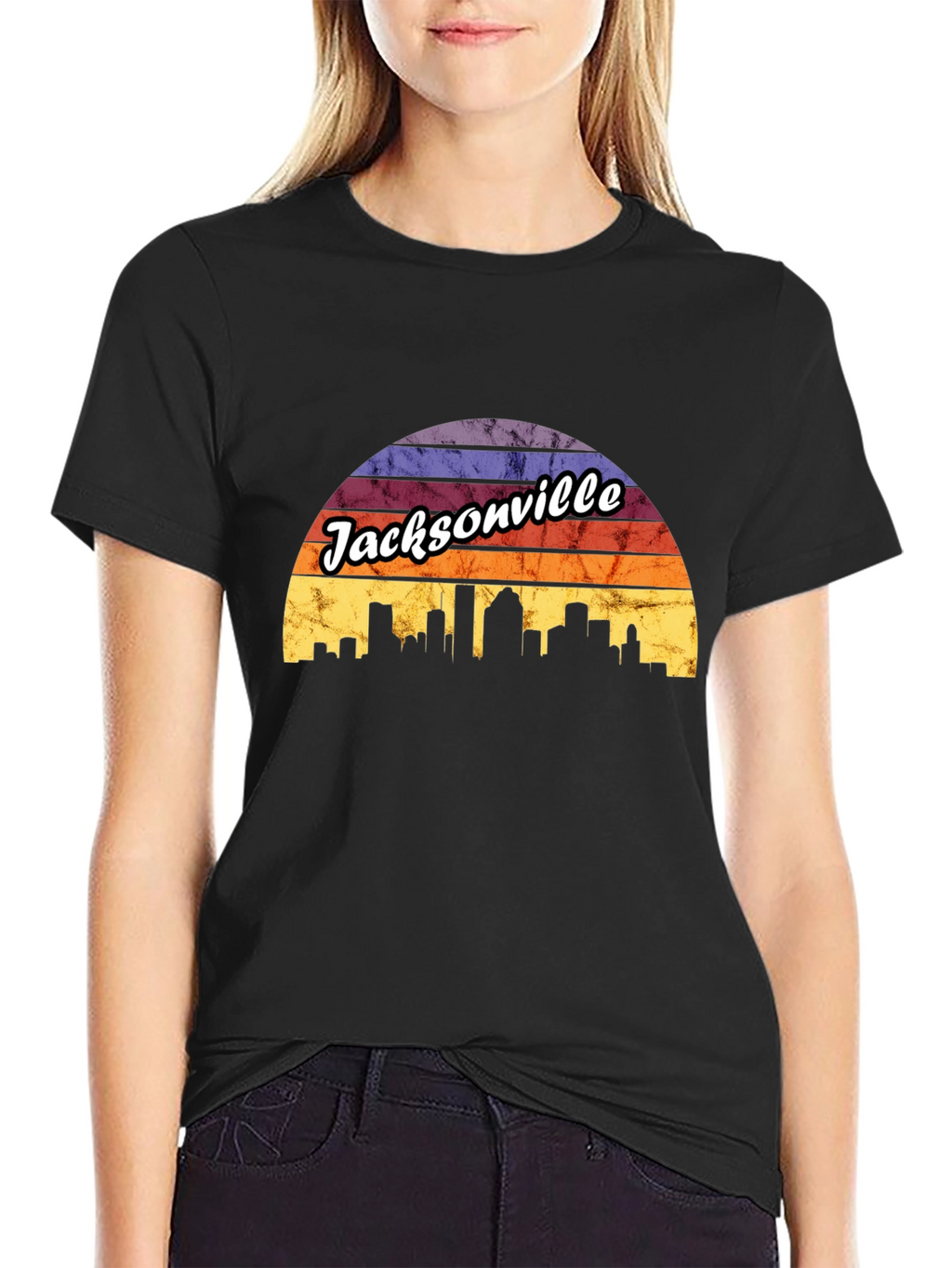 Jacksonville Retro Skyline Graphic T-Shirt