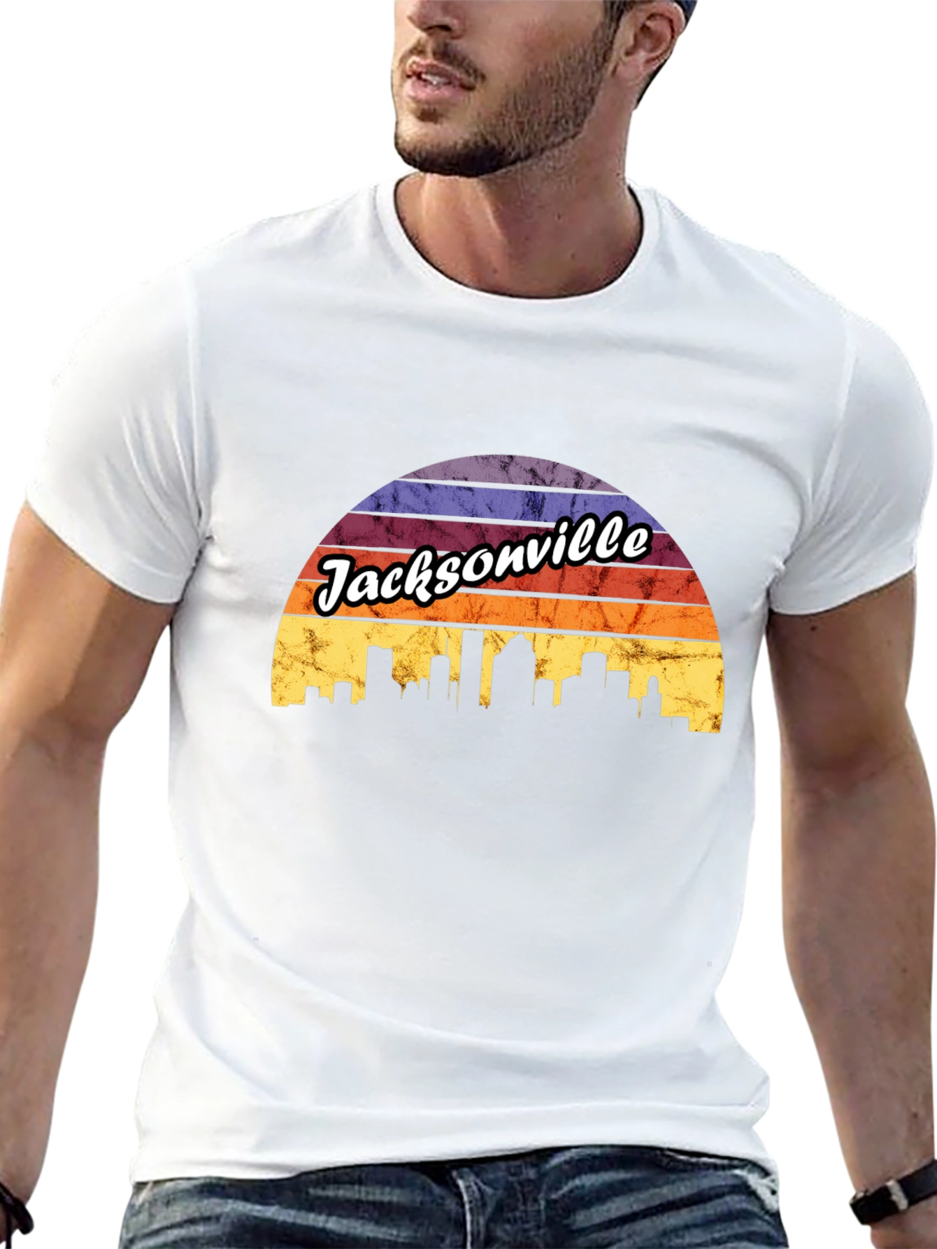 Jacksonville Retro Skyline Graphic T-Shirt