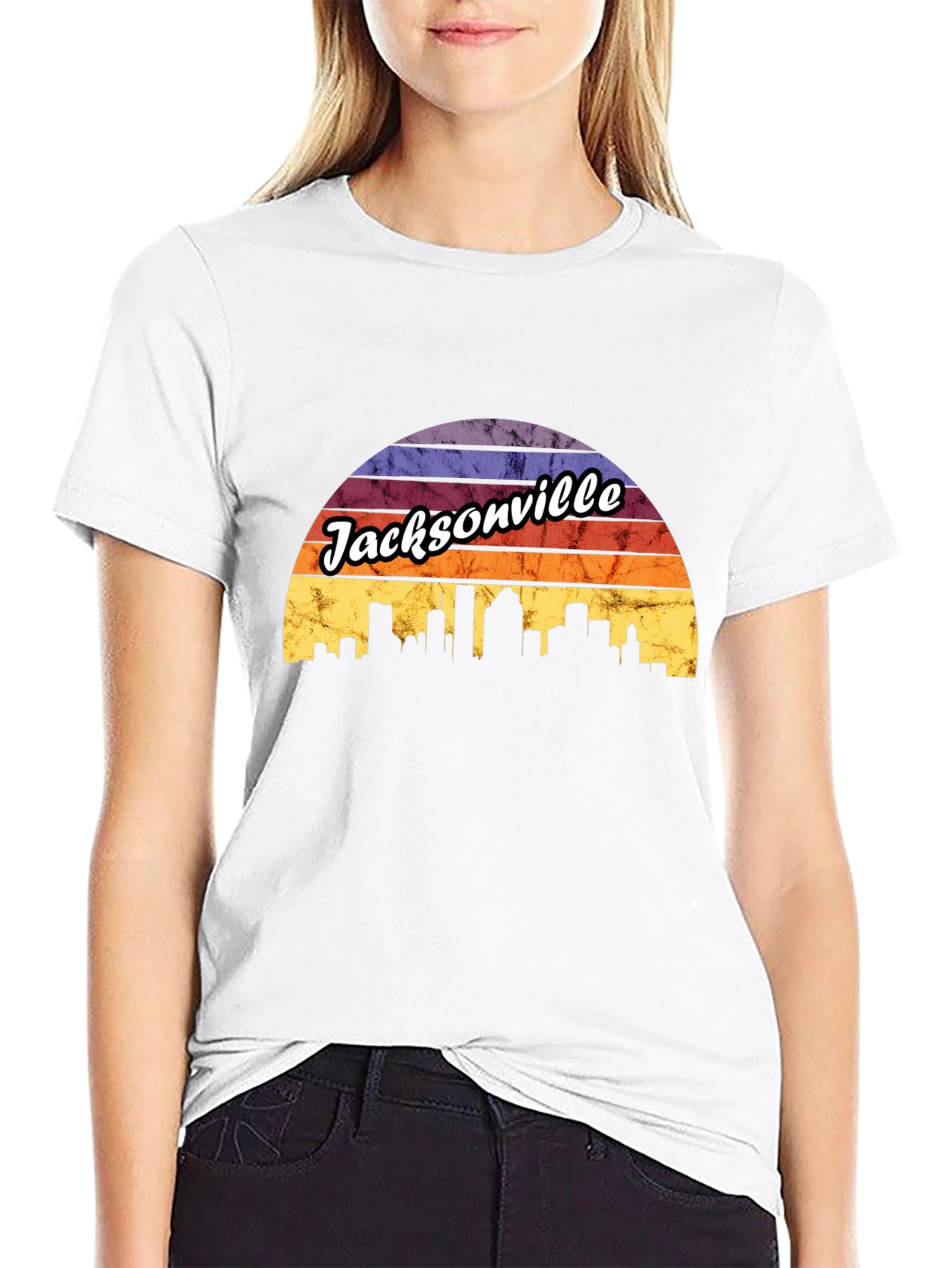 Jacksonville Retro Skyline Graphic T-Shirt