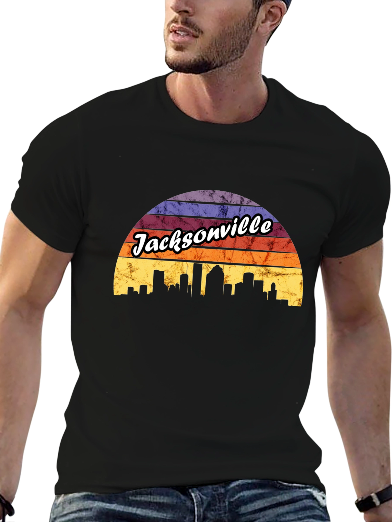 Jacksonville Retro Skyline Graphic T-Shirt