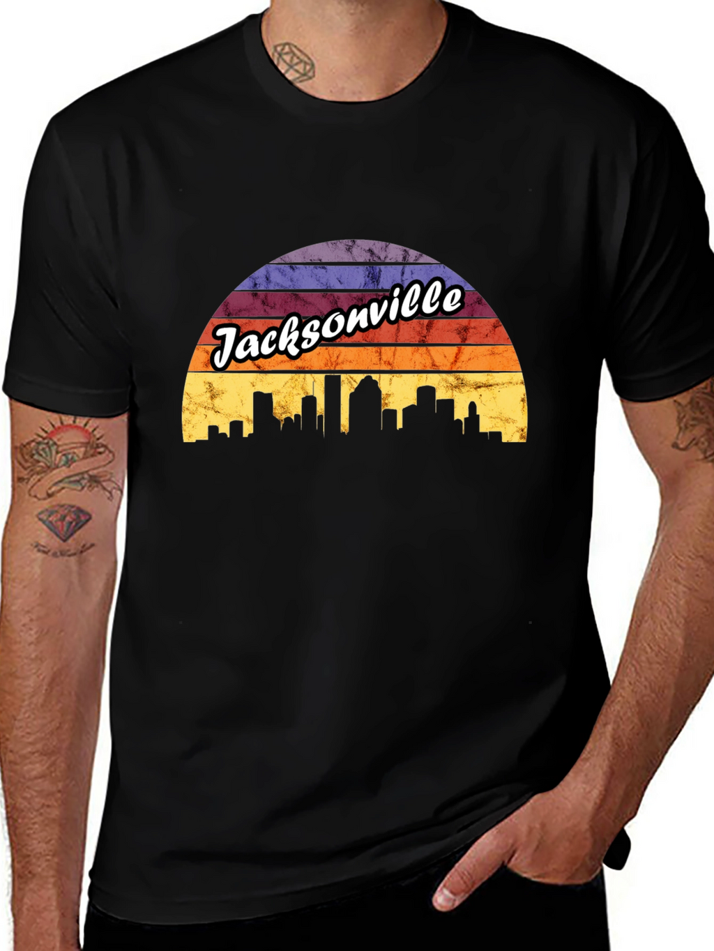Jacksonville Retro Skyline Graphic T-Shirt