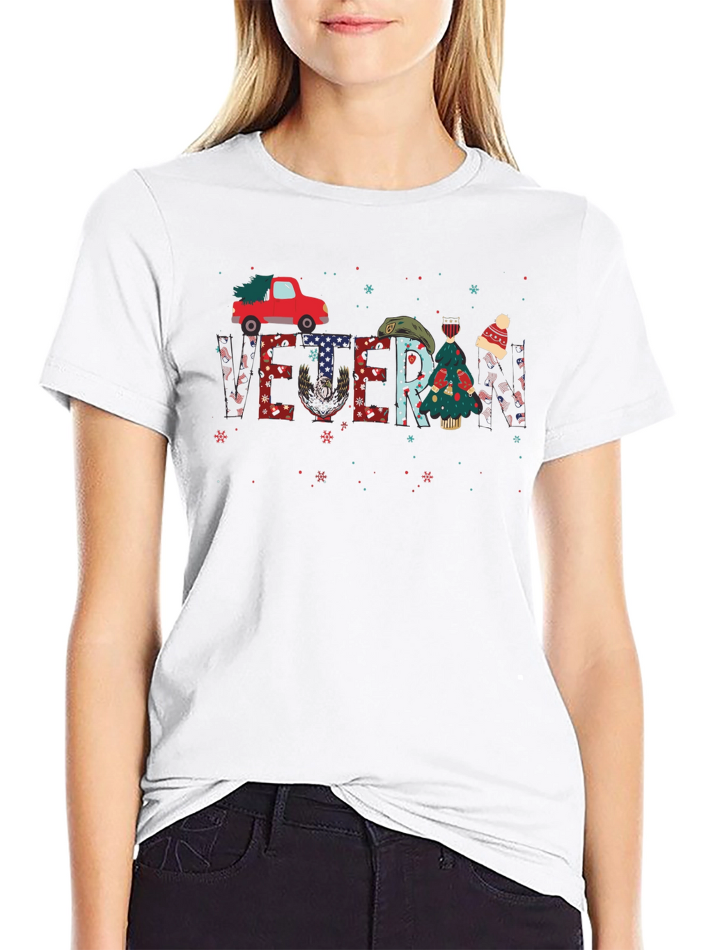Veteran Christmas Truck Graphic Tee
