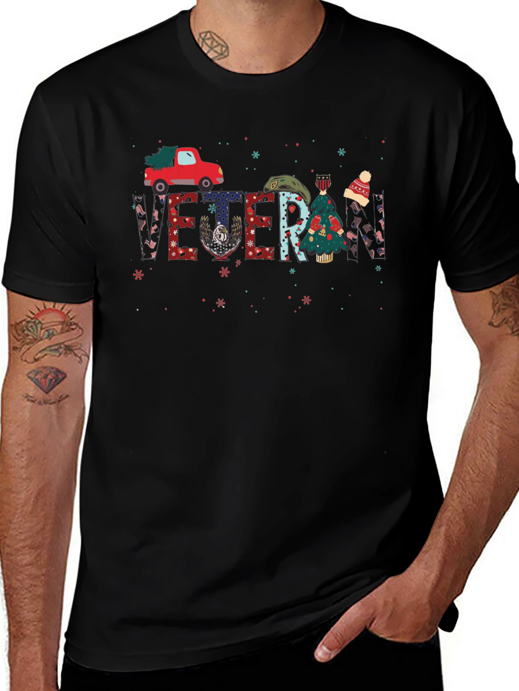 Veteran Christmas Truck Graphic Tee