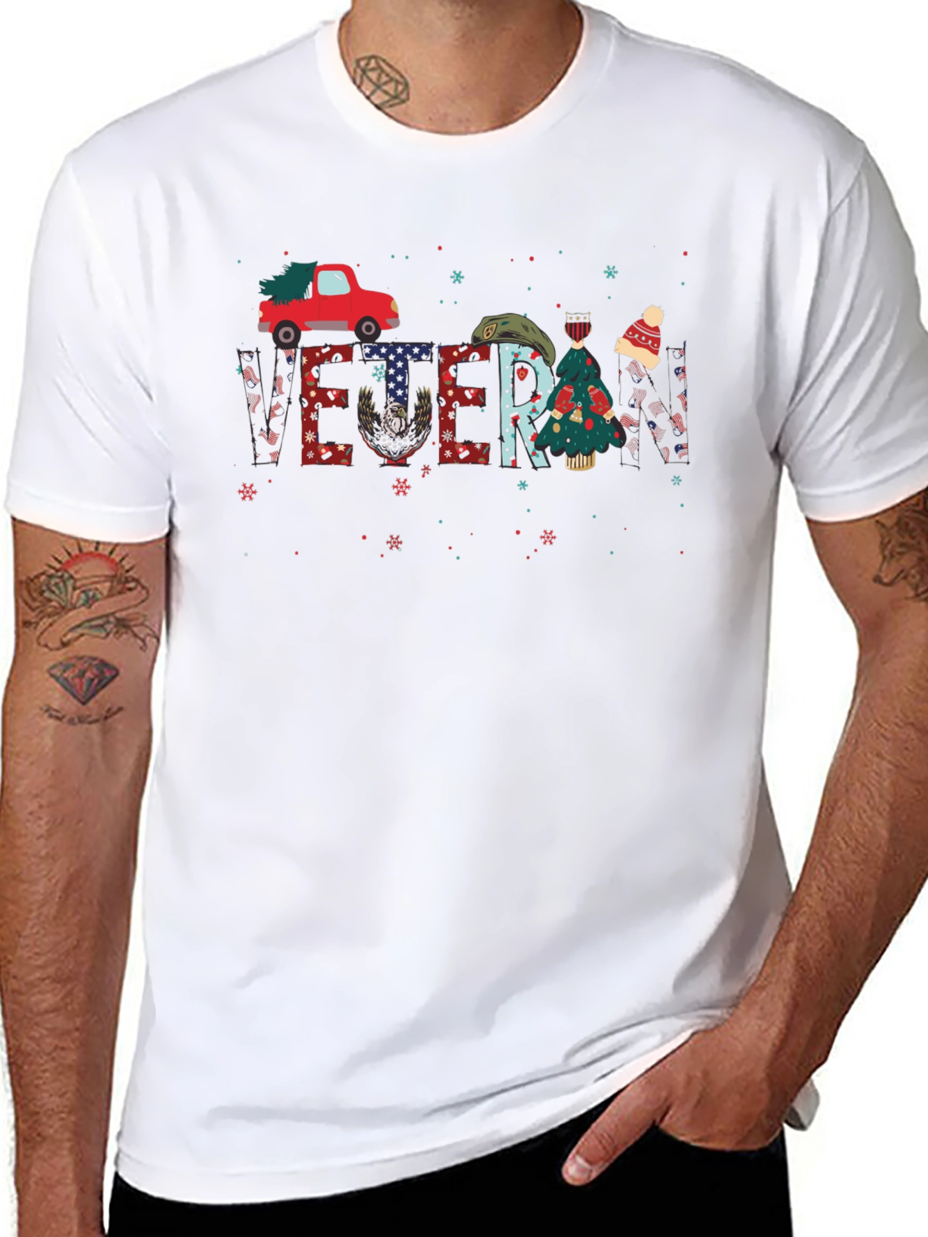 Veteran Christmas Truck Graphic Tee