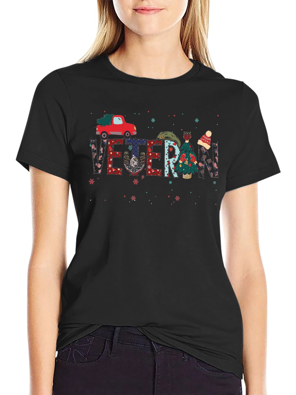 Veteran Christmas Truck Graphic Tee