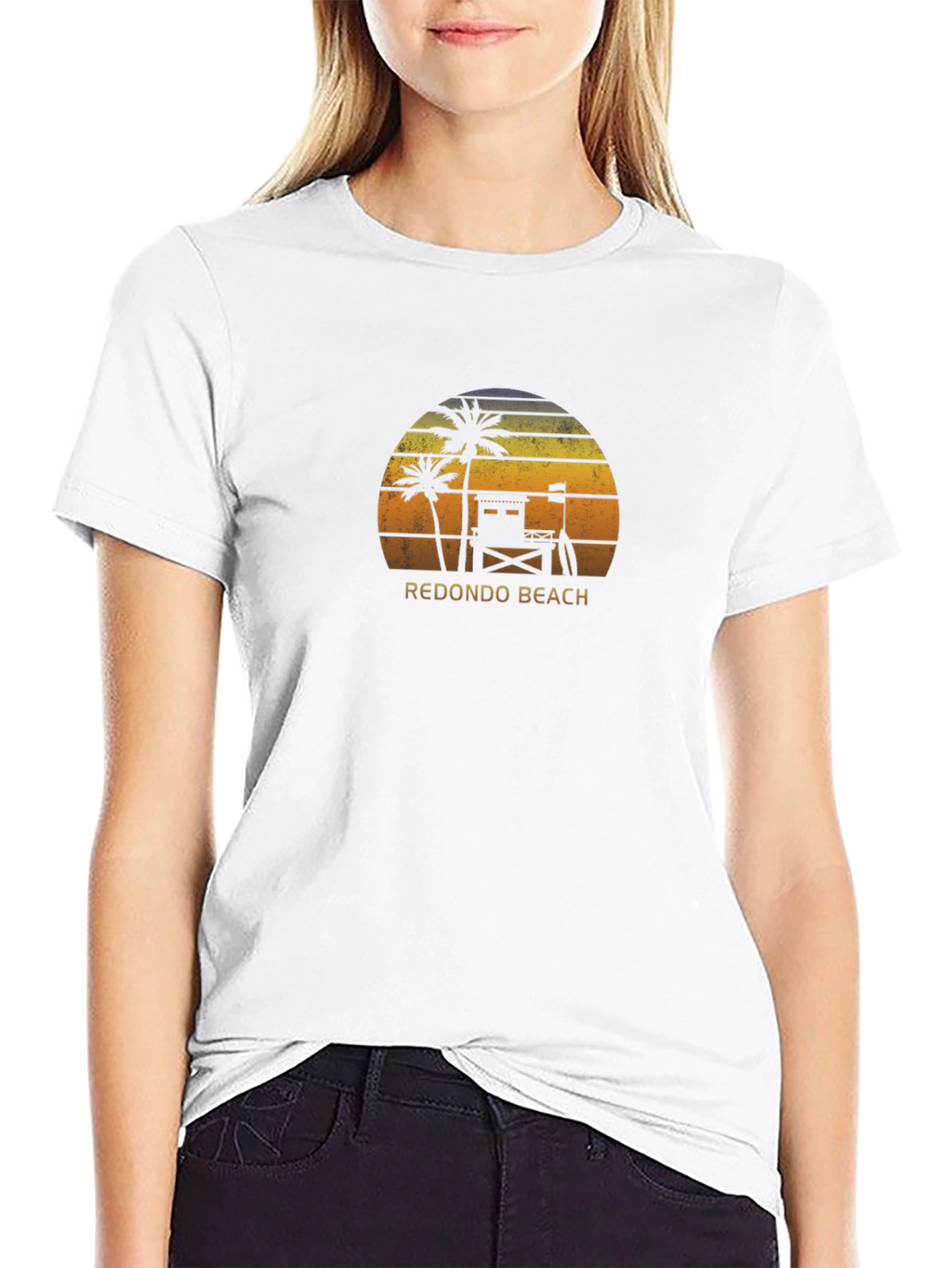 Redondo Beach Graphic Tee - Retro Sunset T-Shirt