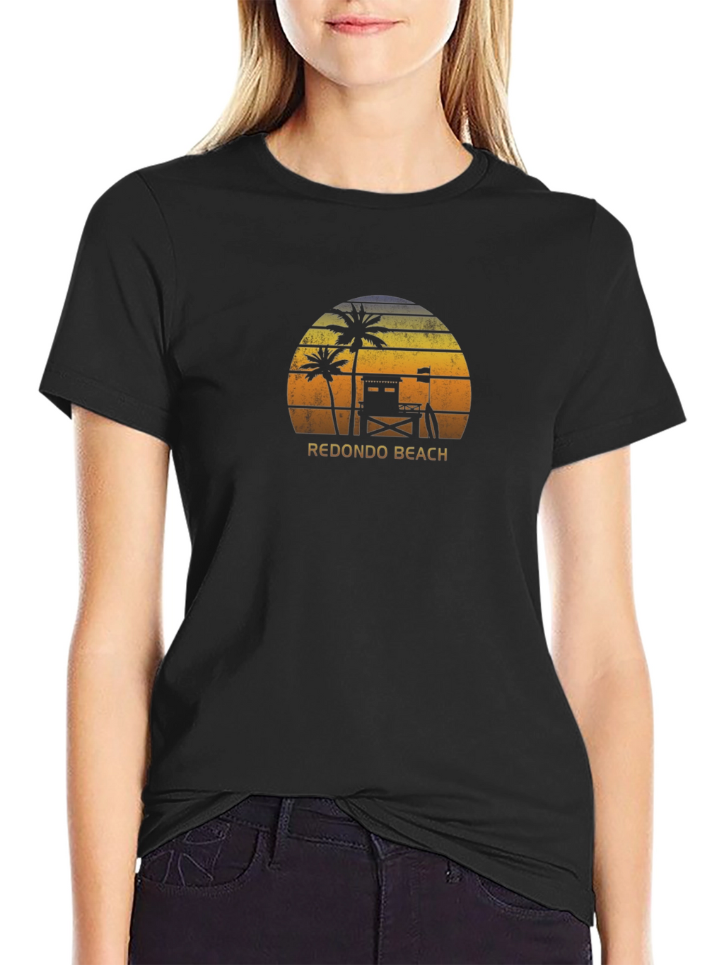 Redondo Beach Graphic Tee - Retro Sunset T-Shirt