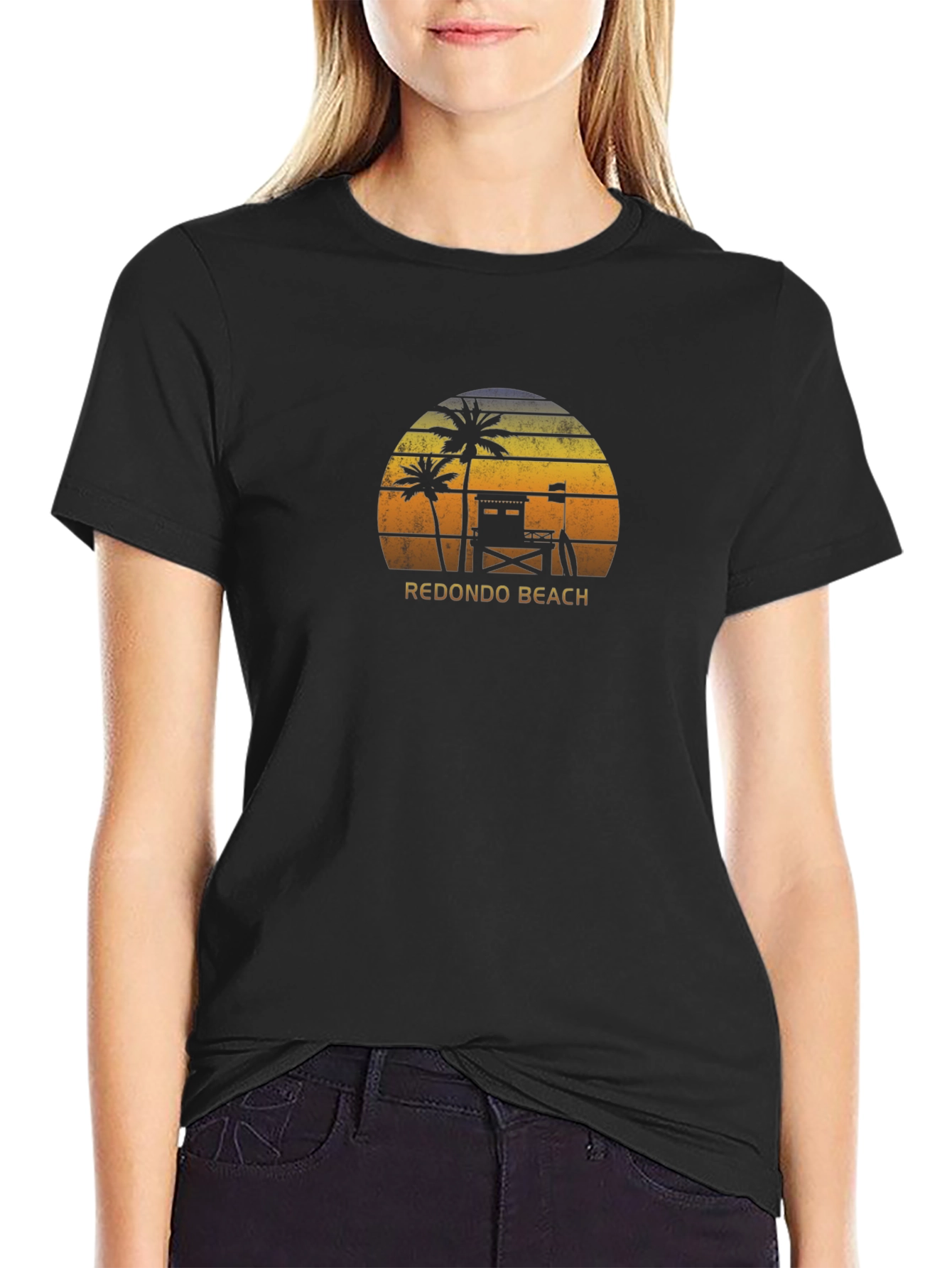 Redondo Beach Graphic Tee - Retro Sunset T-Shirt