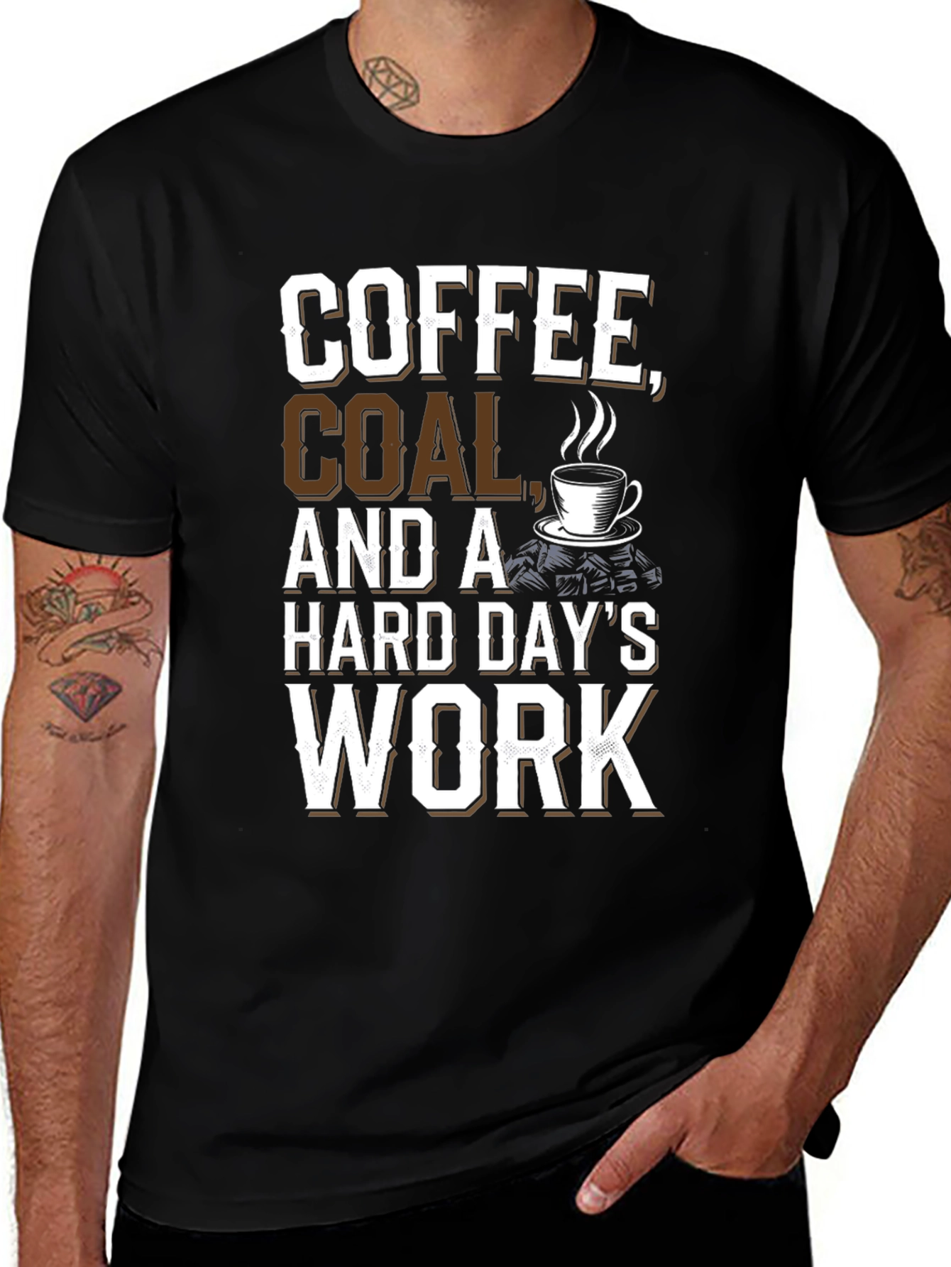 Coffee Coal Hard Work Graphic Tee