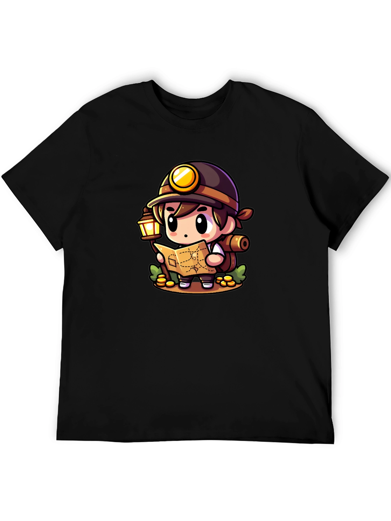 Miner Adventurer Graphic Tee - Black