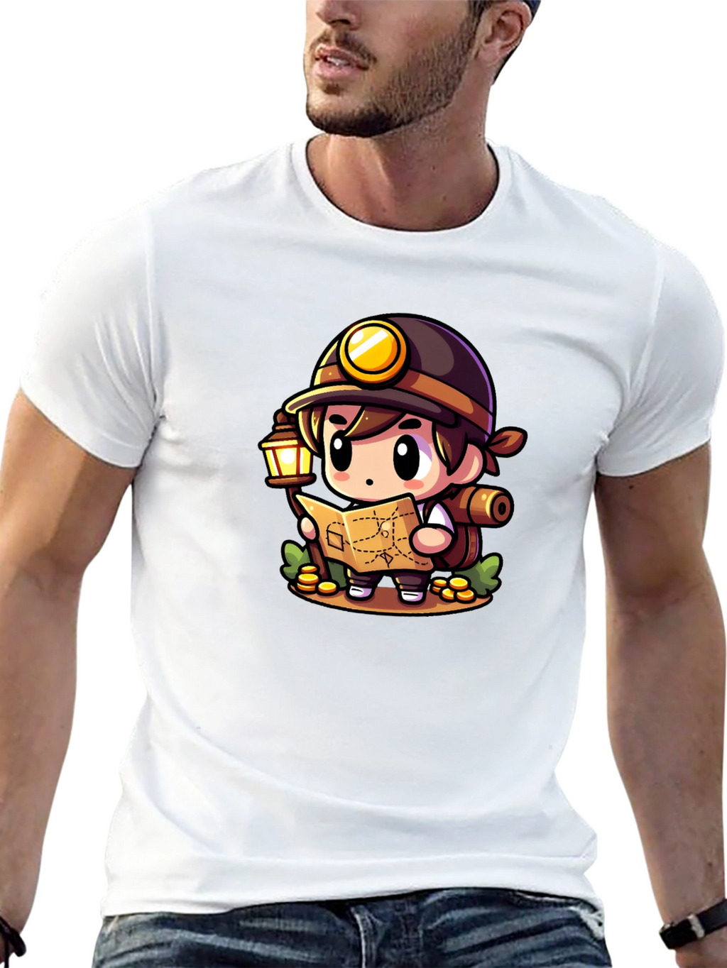 Miner Adventurer Graphic Tee - Black