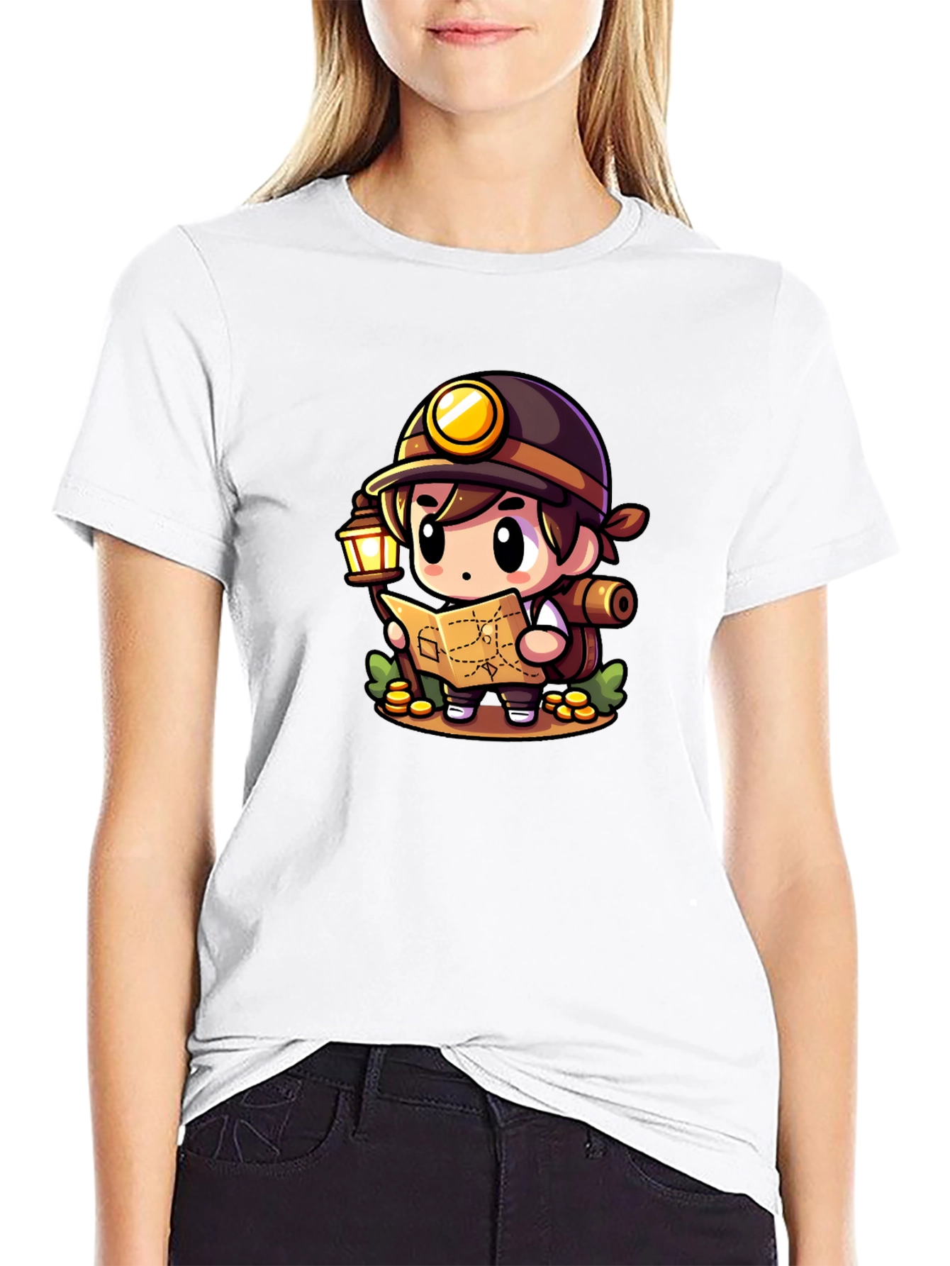 Miner Adventurer Graphic Tee - Black