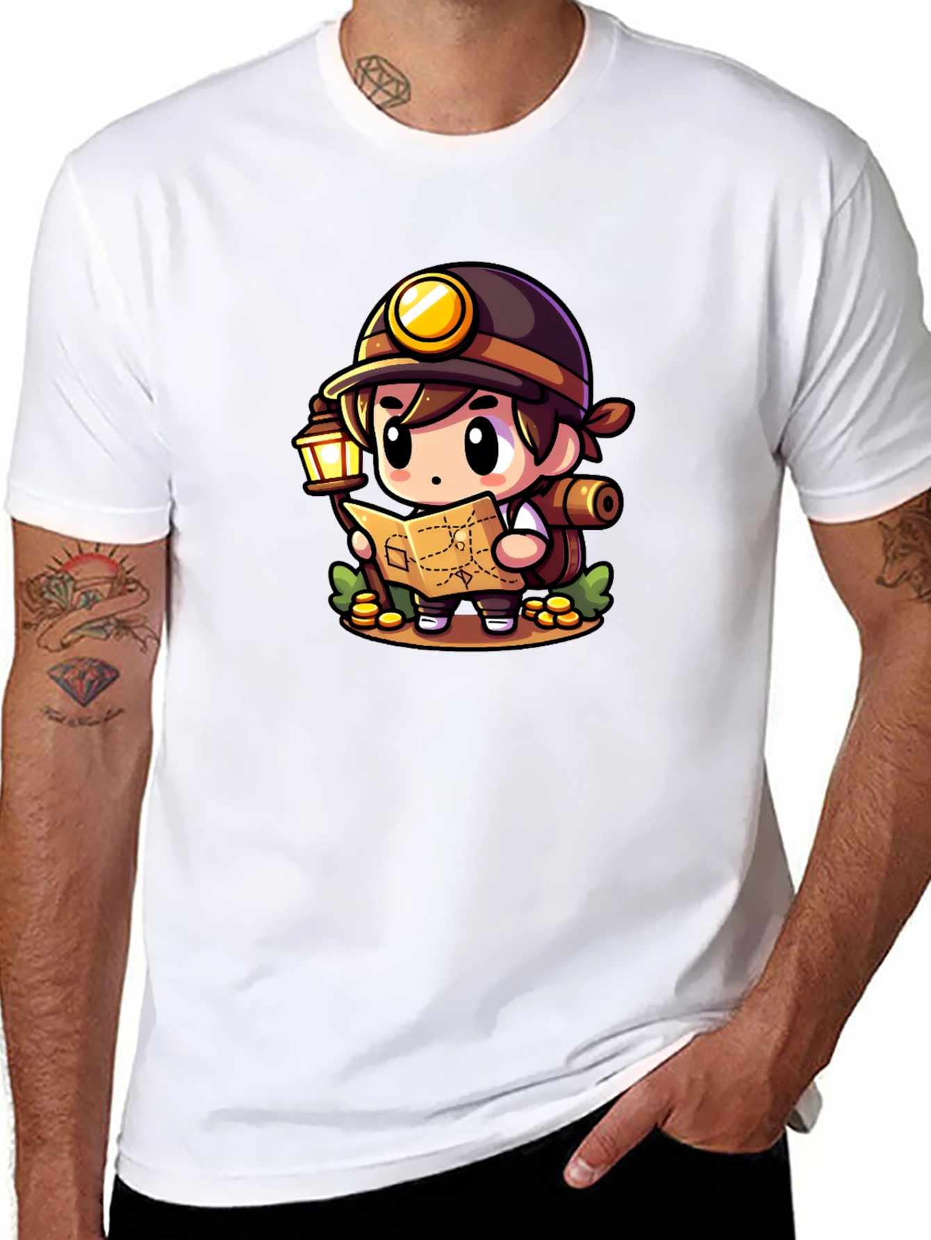 Miner Adventurer Graphic Tee - Black