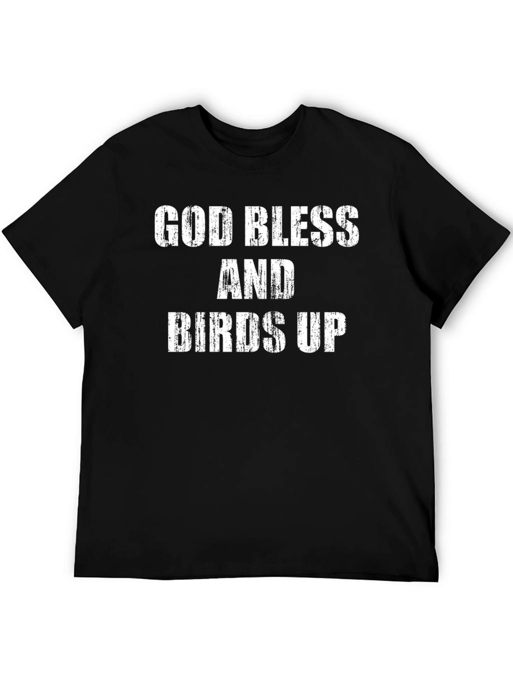 God Bless and Birds Up Black Graphic Tee