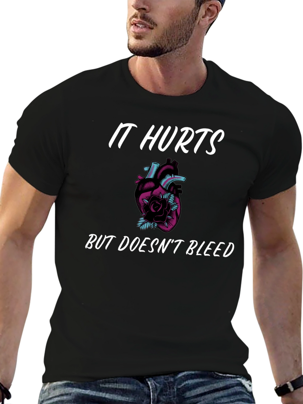 It Hurts But Doesnt Bleed Graphic Tee