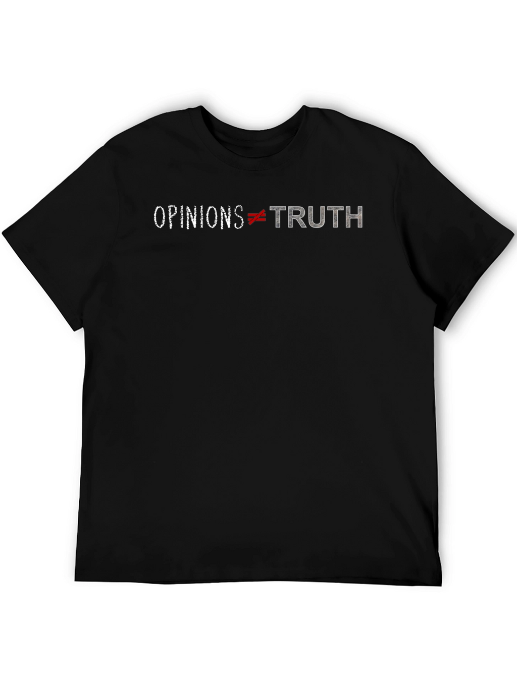 Opinions Not Truth Graphic T-Shirt - Black Cotton Tee