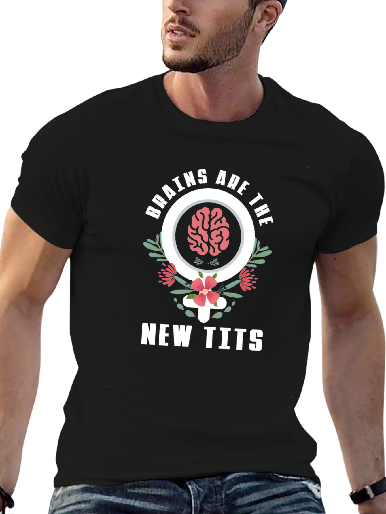 Brains Are The New Tits Graphic Tee - Unisex