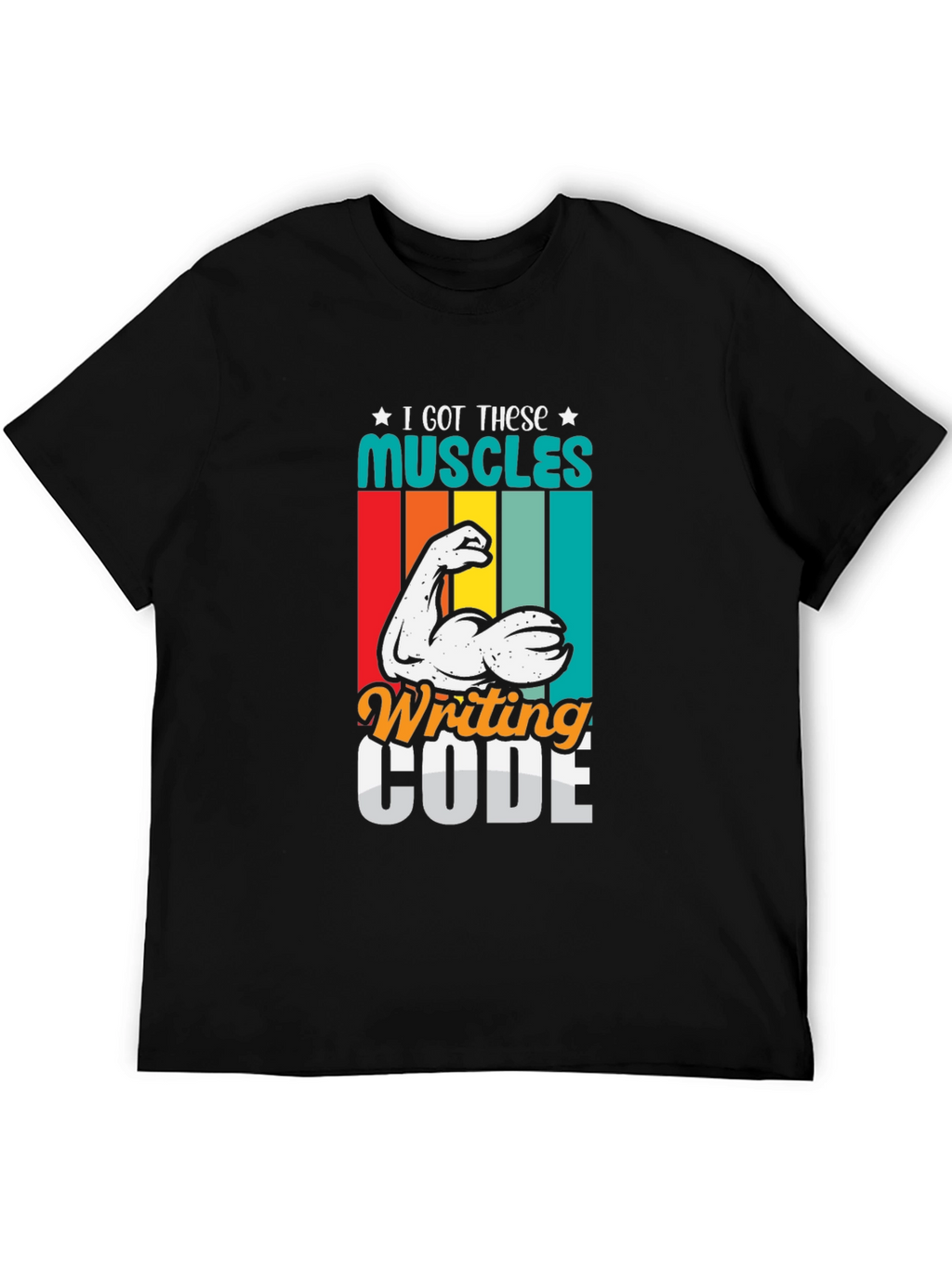 Code Muscles Black Graphic Tee