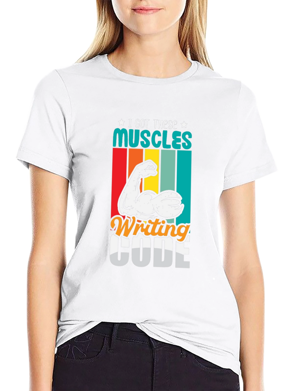 Code Muscles Black Graphic Tee