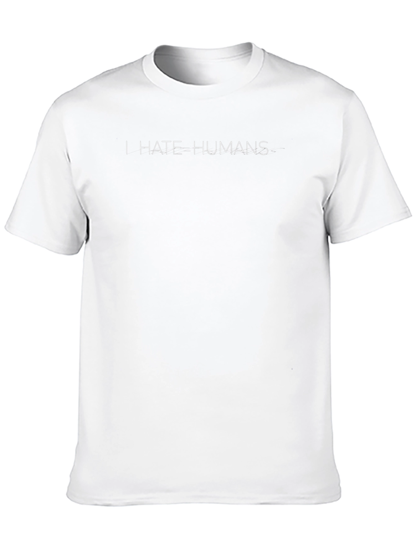 I Hate Humans Graphic Tee - Black Cotton T-Shirt