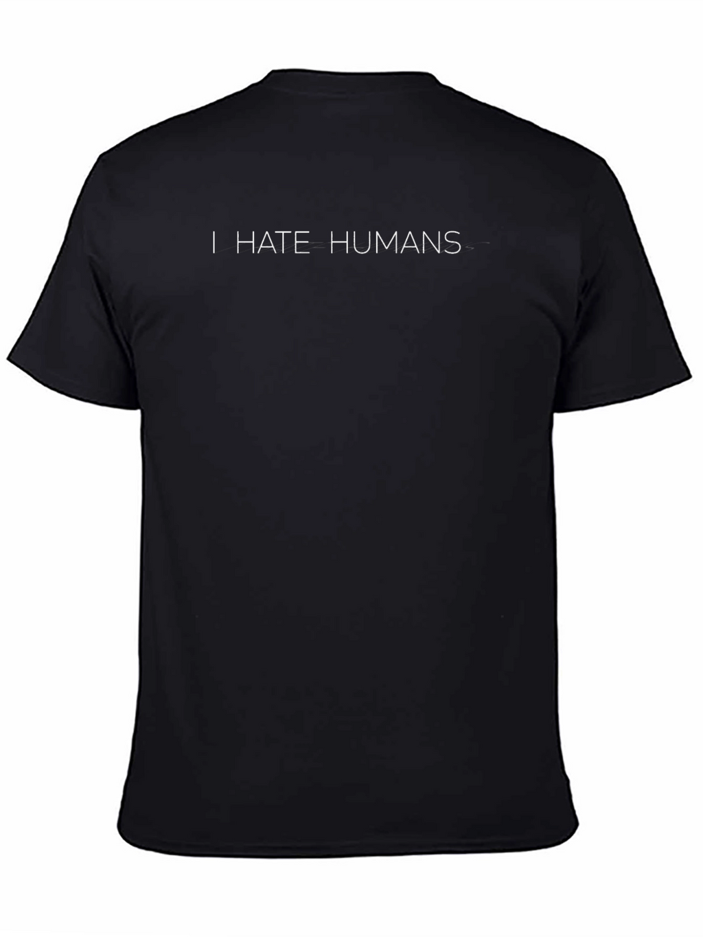 I Hate Humans Graphic Tee - Black Cotton T-Shirt