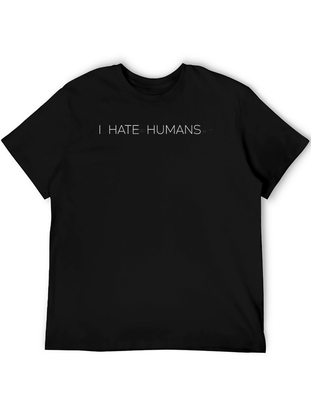I Hate Humans Graphic Tee - Black Cotton T-Shirt