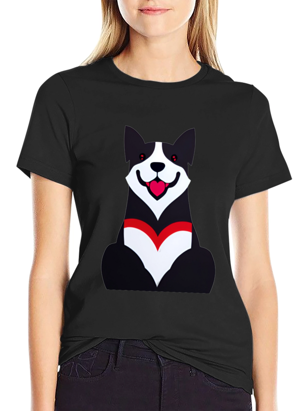 Dog Graphic Black T-Shirt - Unisex Casual Wear