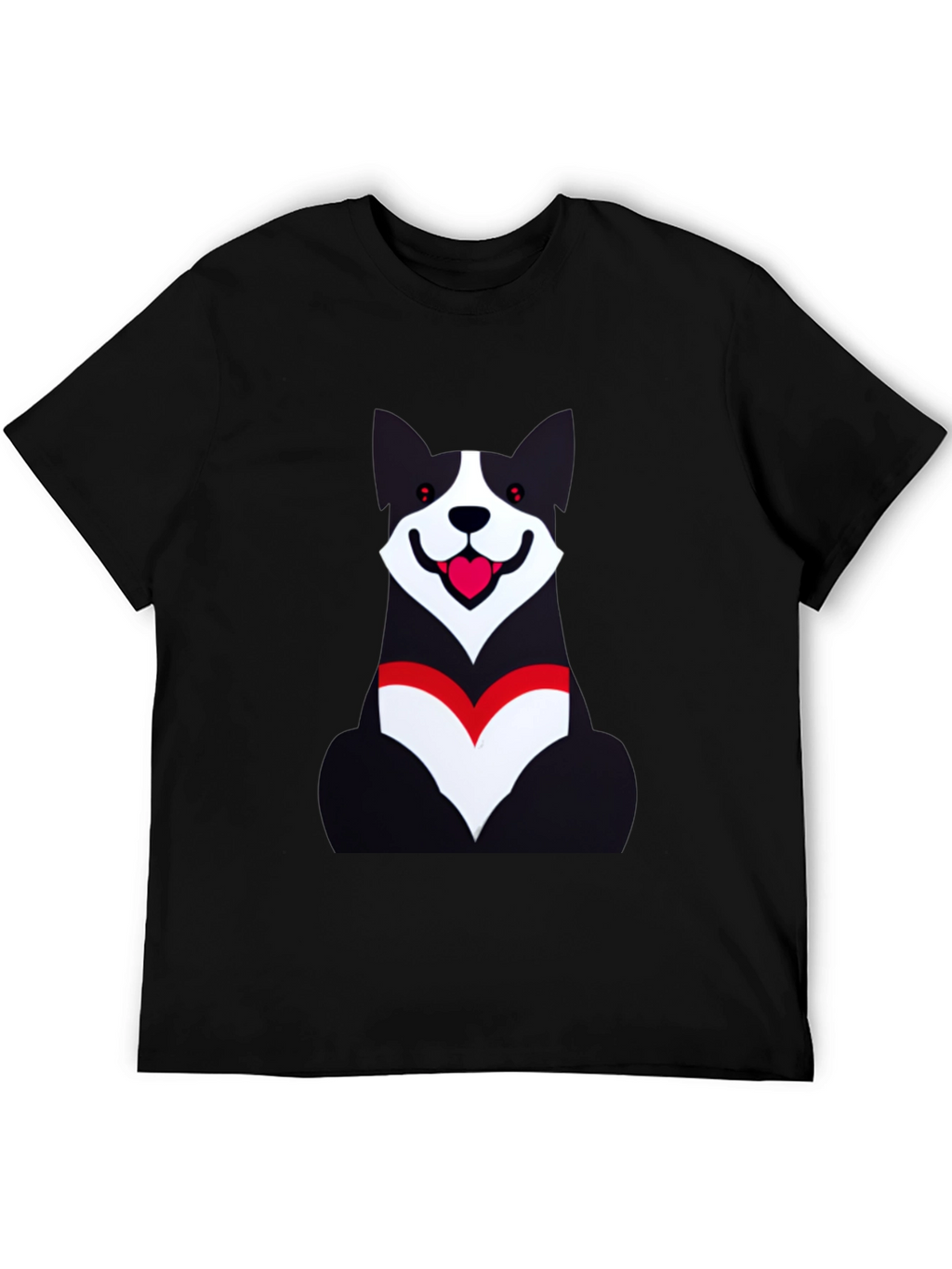 Dog Graphic Black T-Shirt - Unisex Casual Wear
