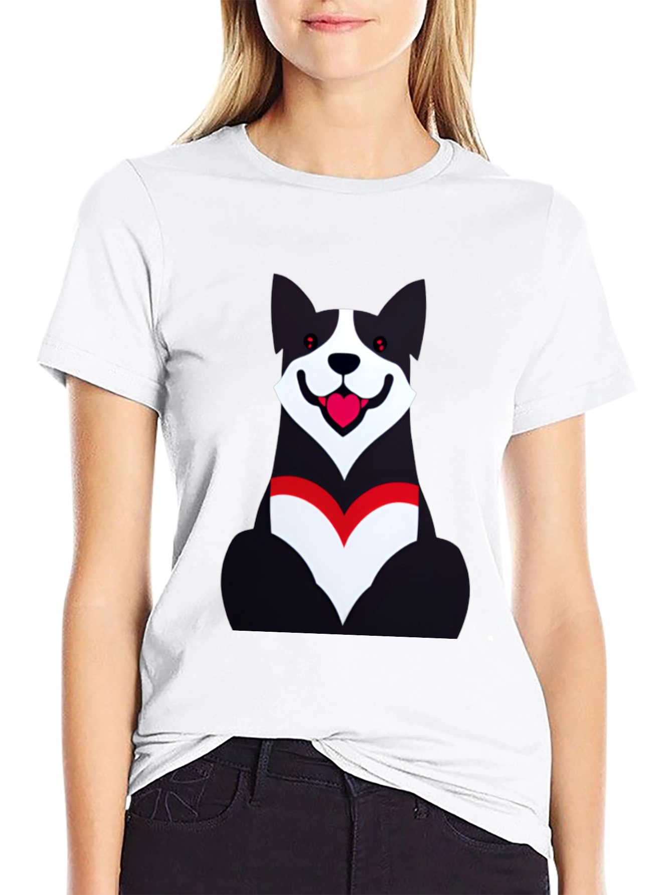 Dog Graphic Black T-Shirt - Unisex Casual Wear