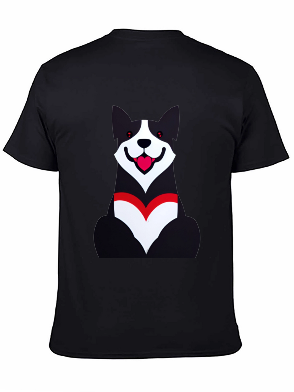 Dog Graphic Black T-Shirt - Unisex Casual Wear