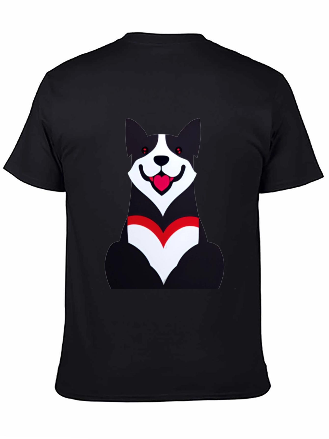 Dog Graphic Black T-Shirt - Unisex Casual Wear