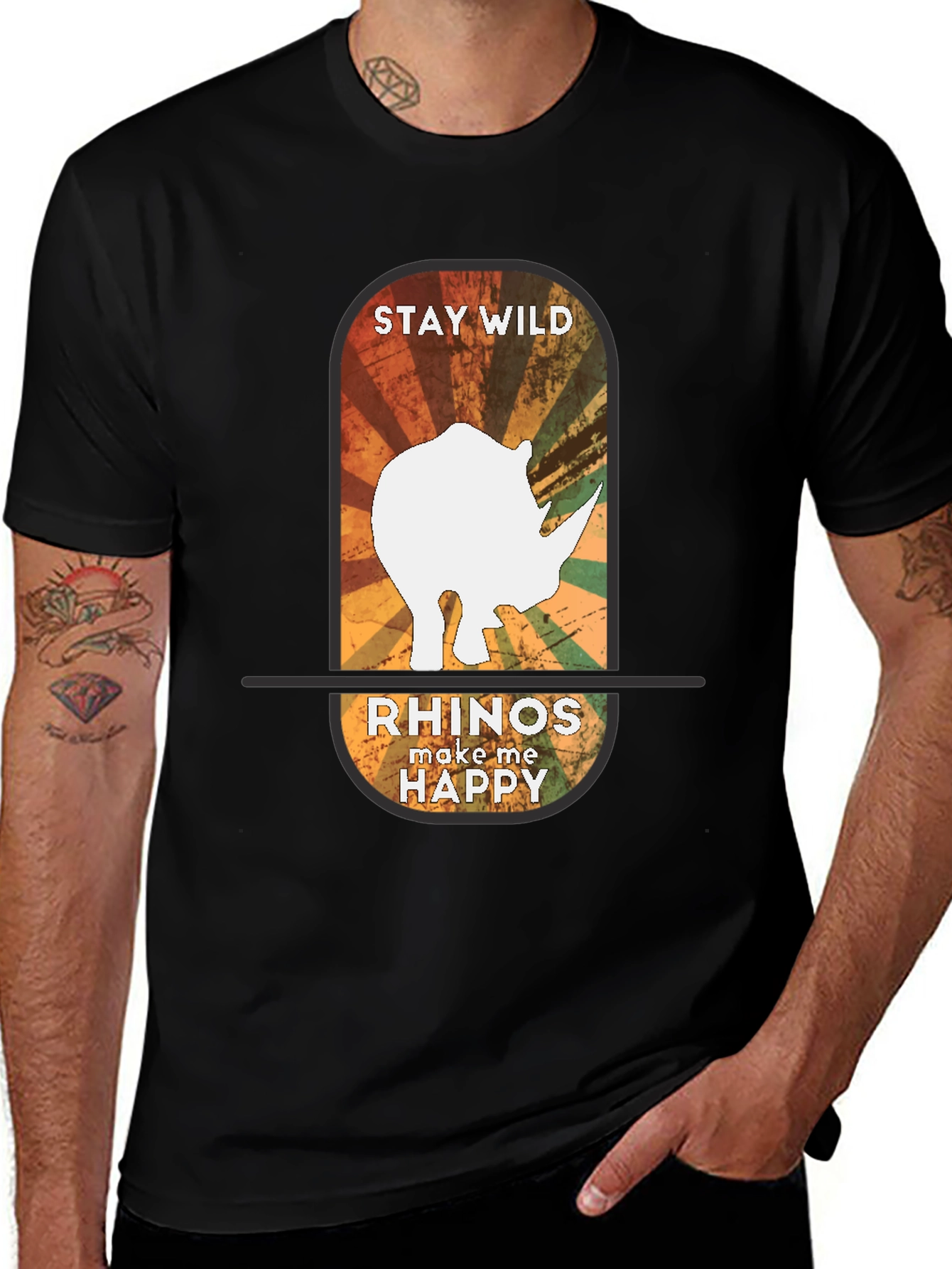 Stay Wild Rhinos Graphic Tee