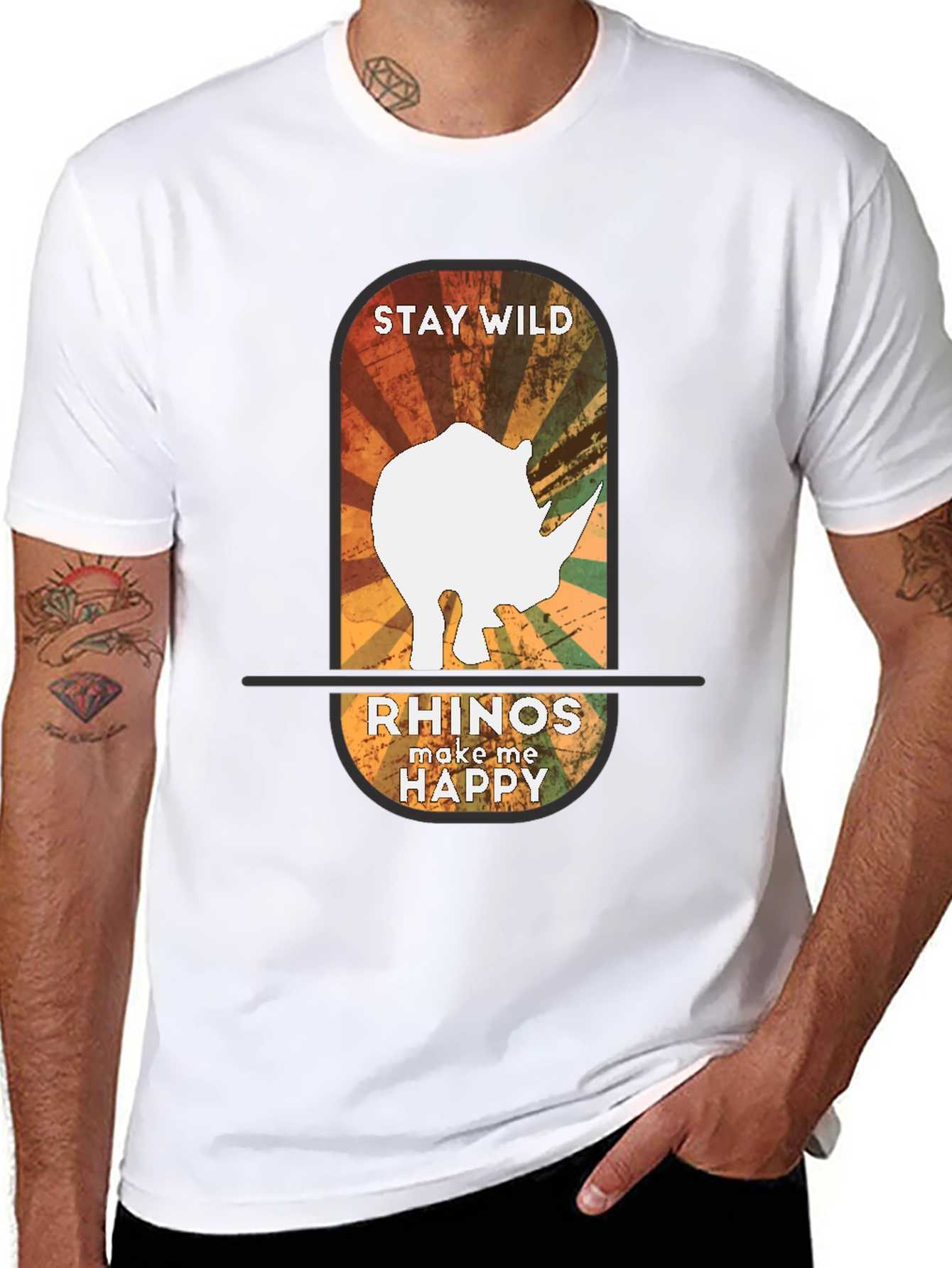 Stay Wild Rhinos Graphic Tee