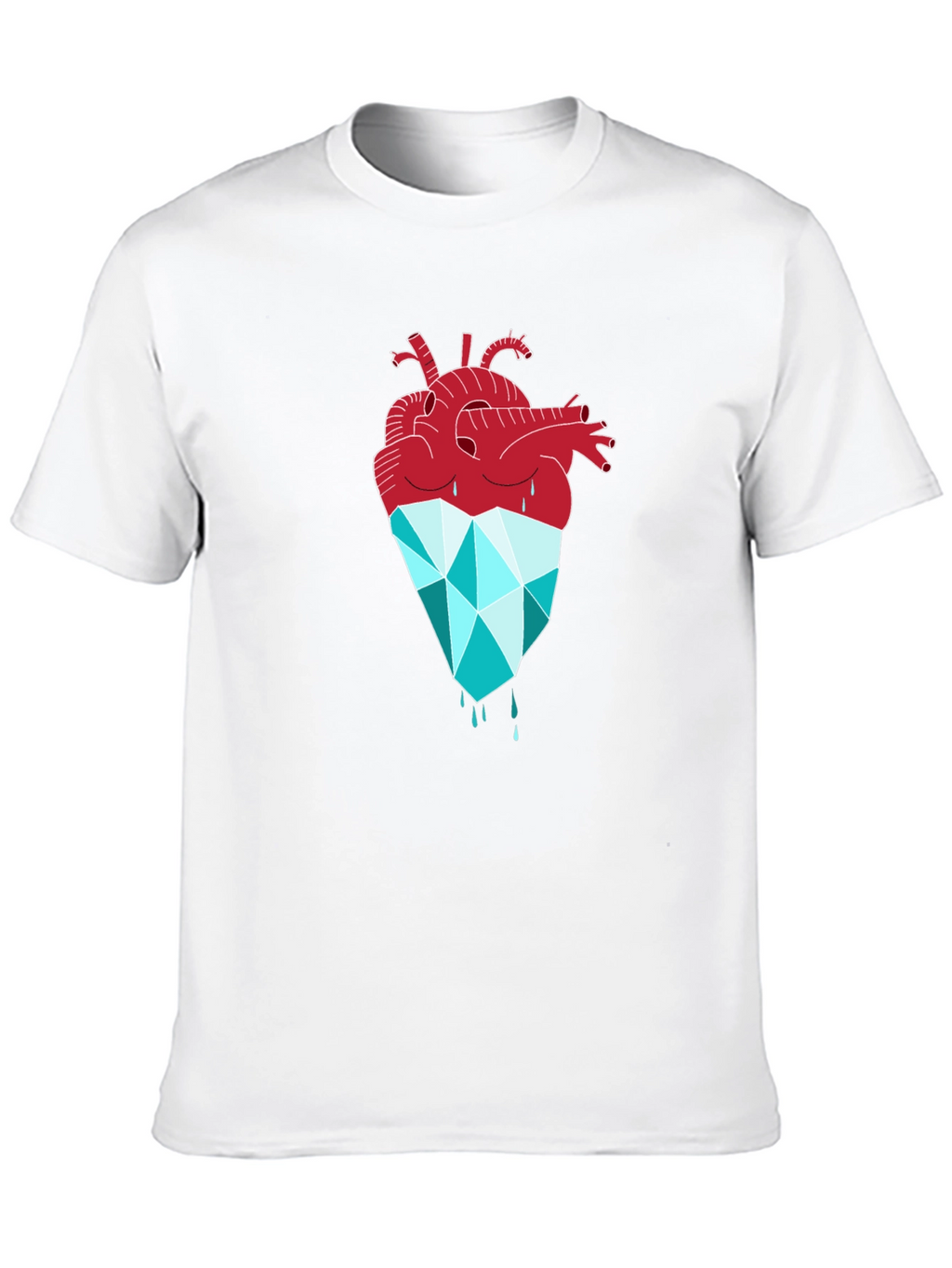 Icy Heart Graphic Tee - Unique Artistic Design