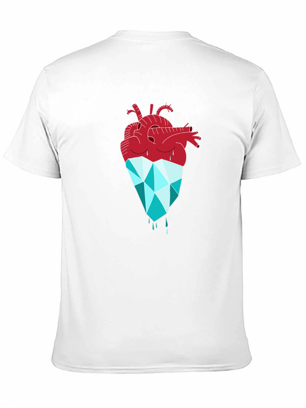 Icy Heart Graphic Tee - Unique Artistic Design