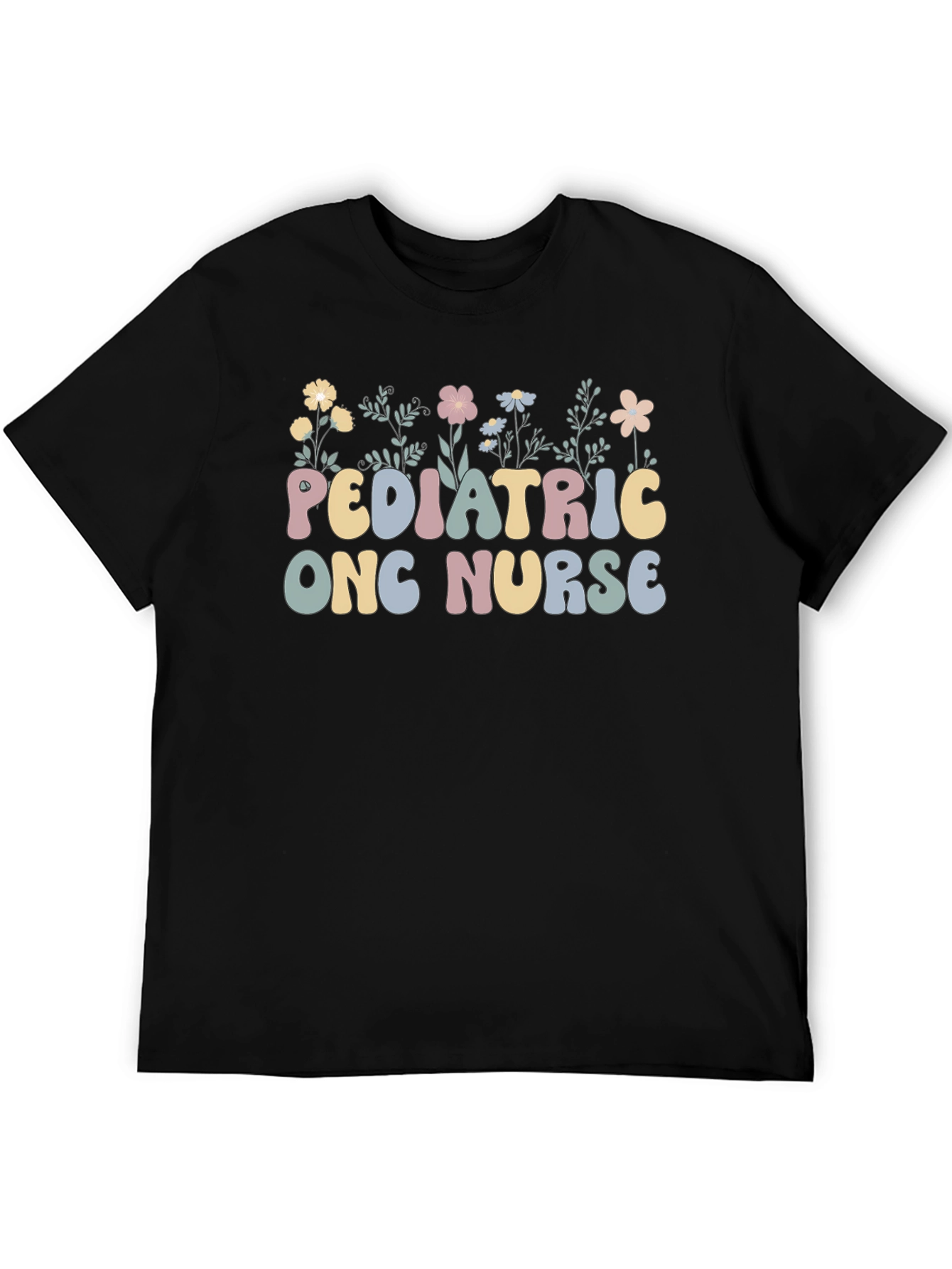 Pediatric Onc Nurse T-Shirt Floral Design