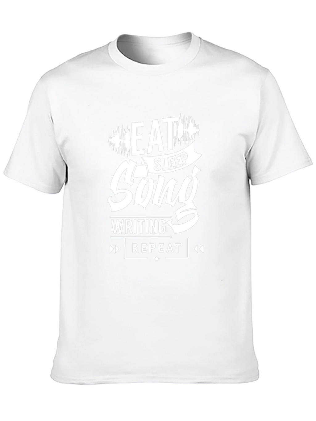 Eat Sleep Songwriting Repeat Black Graphic Tee