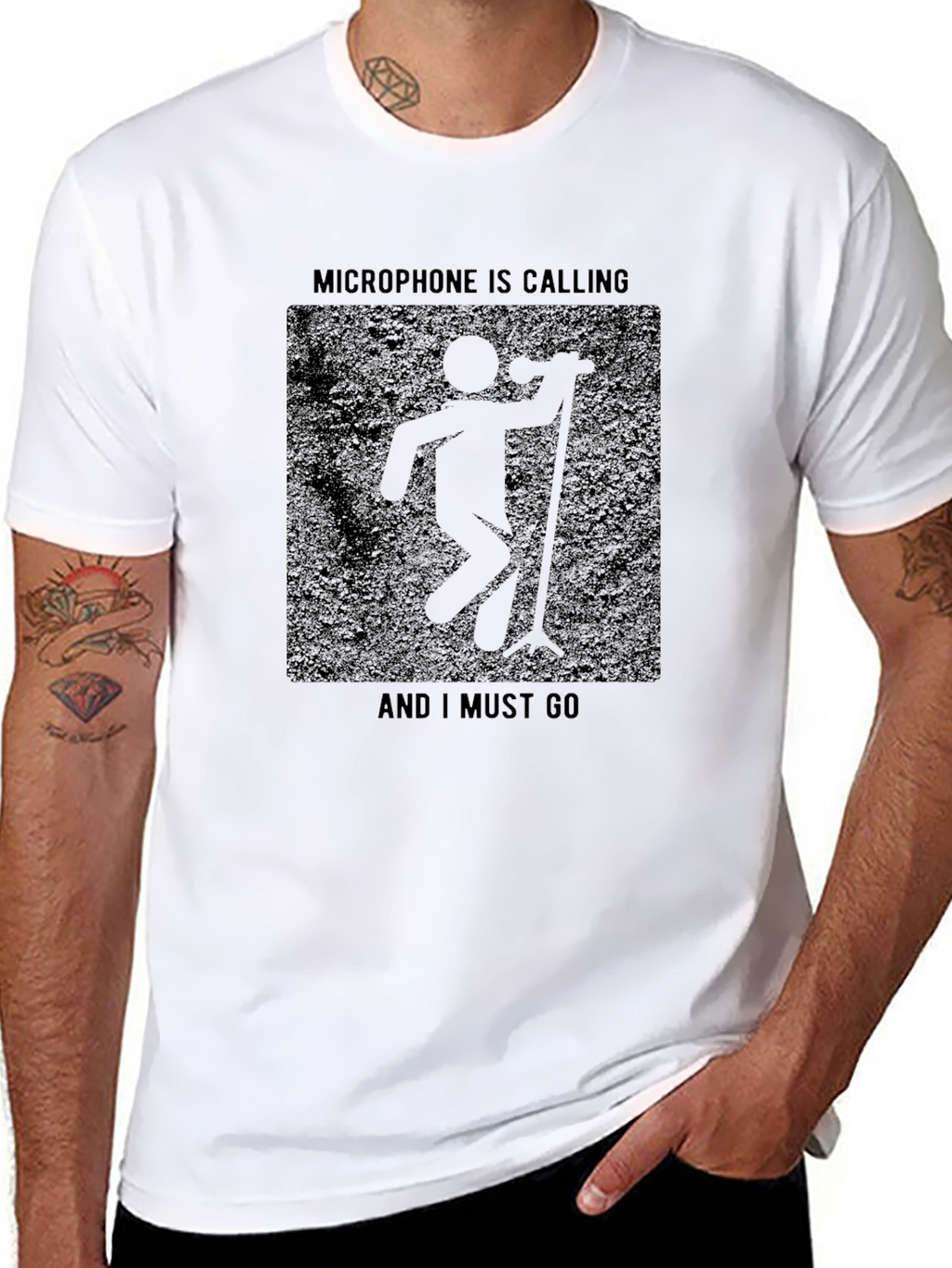 Microphone Calling T-Shirt - Singer Musician Tee