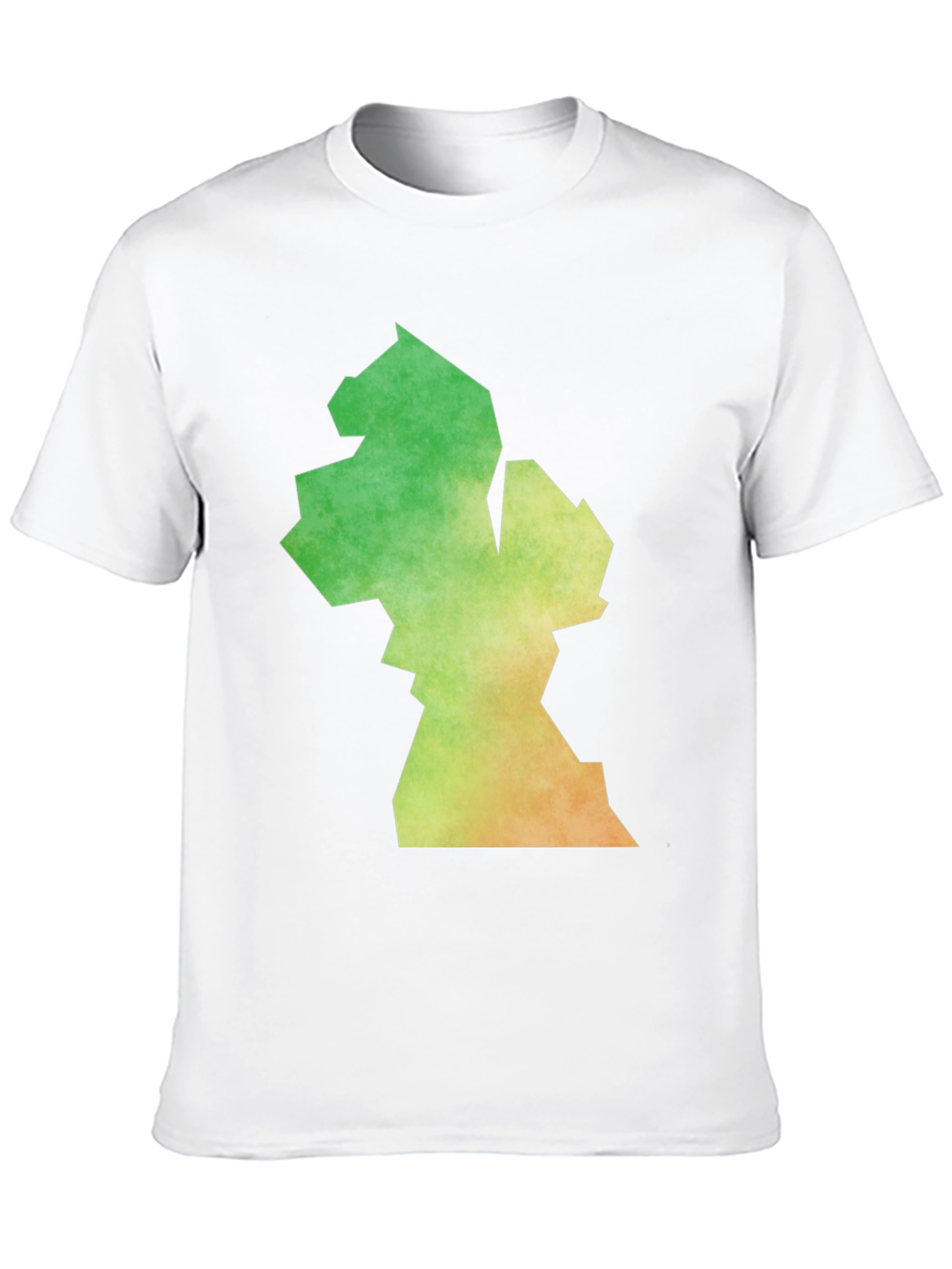 Guyana Map T-Shirt - Black Cotton Blend Casual Tee