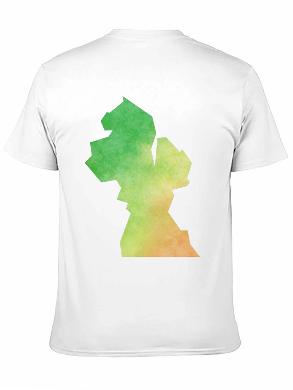 Guyana Map T-Shirt - Black Cotton Blend Casual Tee