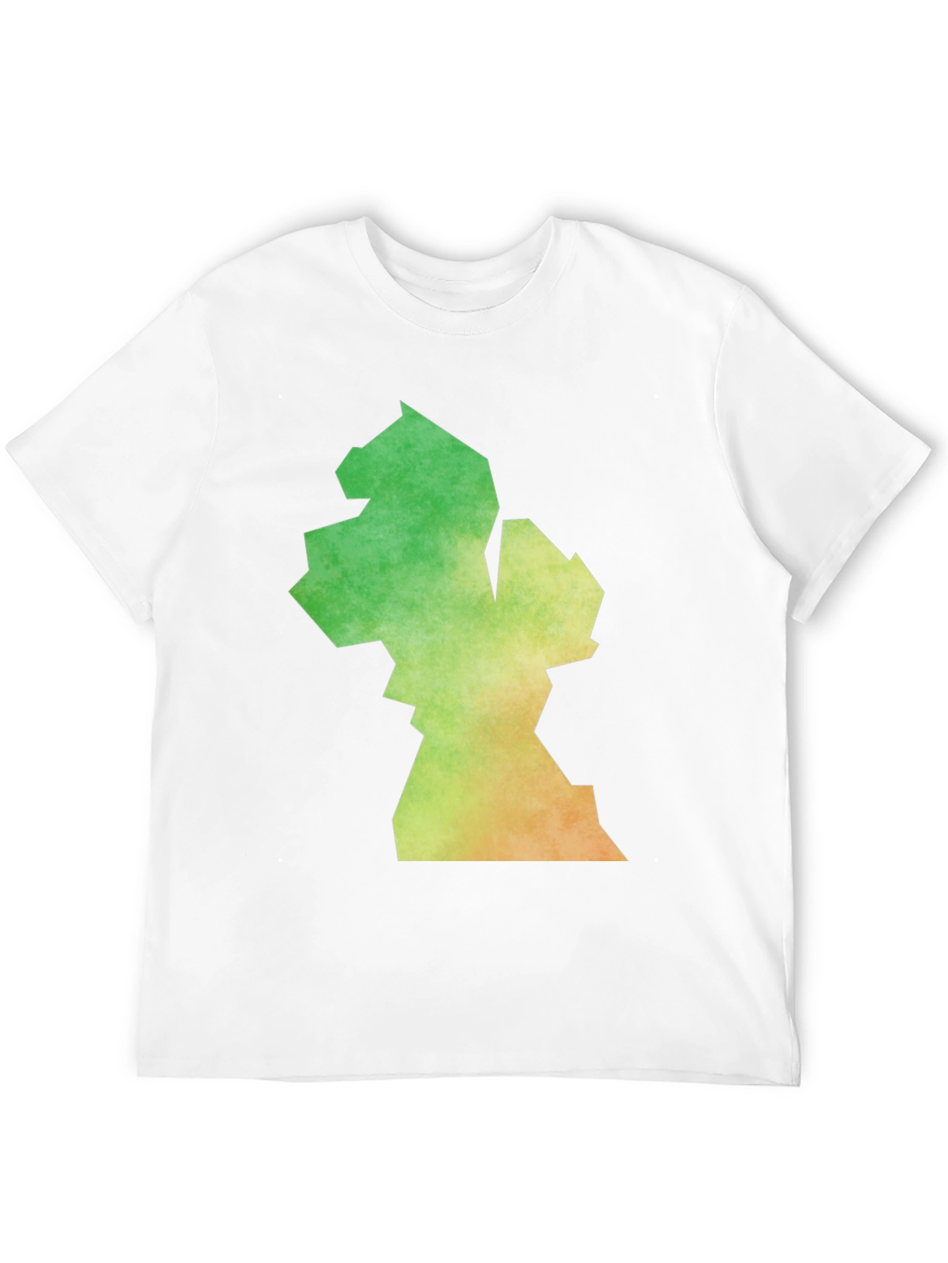 Guyana Map T-Shirt - Black Cotton Blend Casual Tee